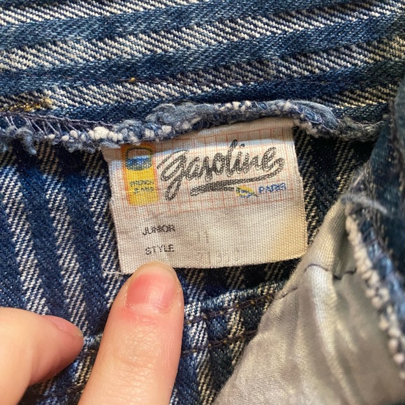 RARE 1980’s Gasoline Jeans | Paris, France Striped Denim | High Waist Sz. 11 Jrs - Picture 6 of 12